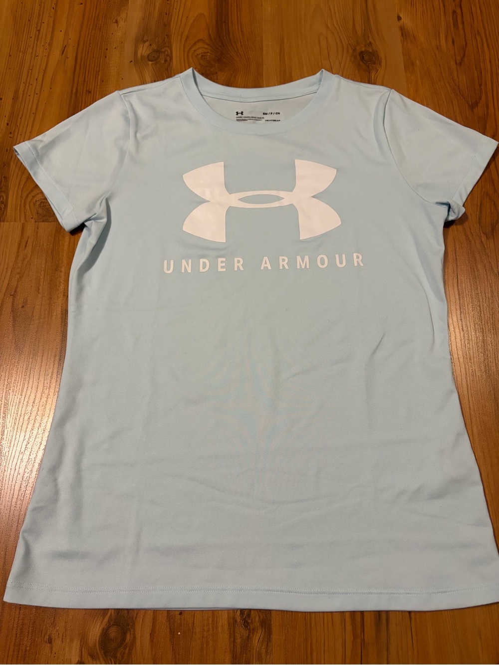 Under Armour Women's Pale Blue Logo Short-Sleeve Tee
